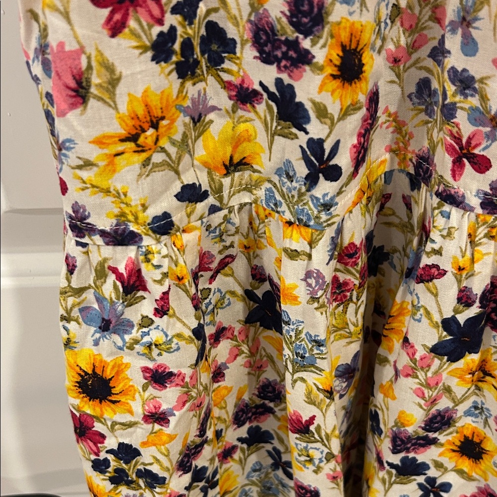 Old Navy Yellow Floral Tiered Midi Dress - Picture 5 of 7